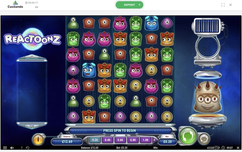 Reactoonz at Casilando