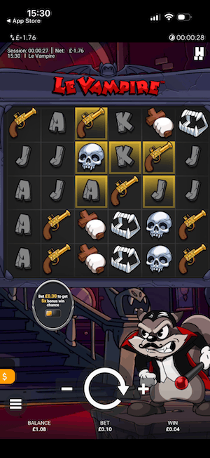 Le Vampire slots at Fun Casino