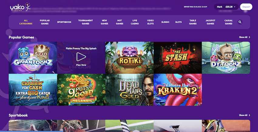 Slots at Yako Casino