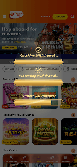 Withdrawal process at BacanaPlay