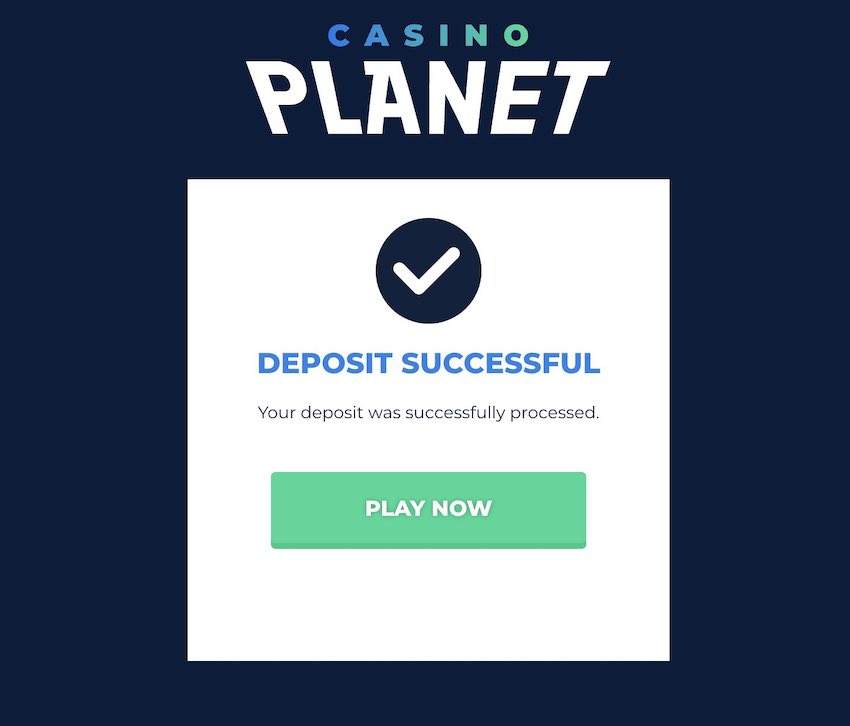 CP Deposit Confirmation Page