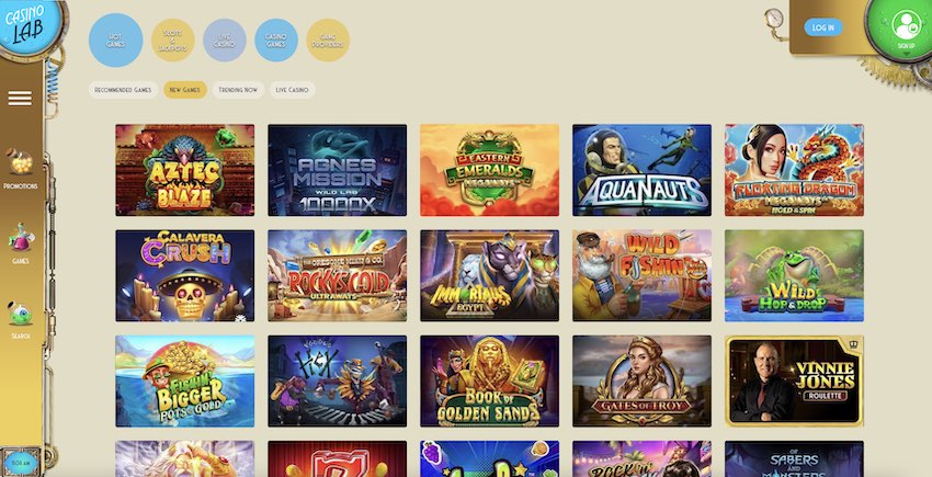 Casino Lab Games Page