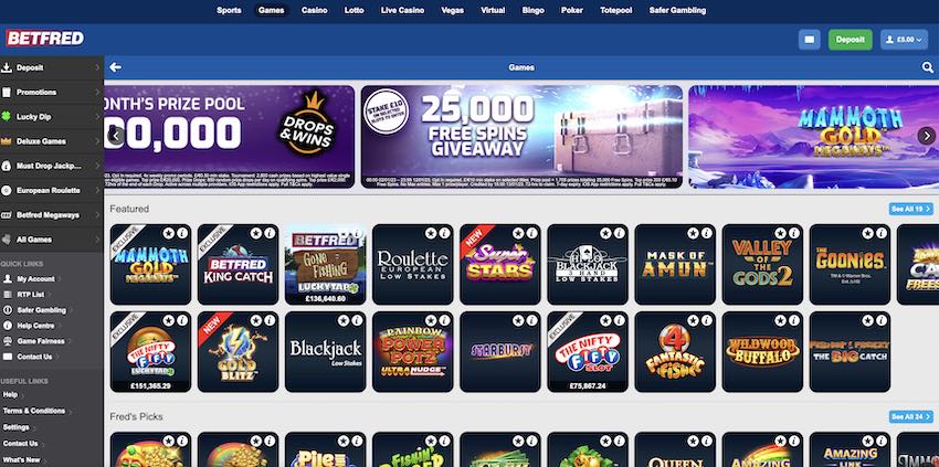 Betfred Games Home Page