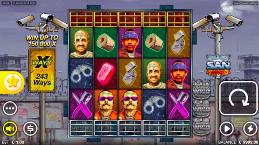 San Quentin xWays Slot Game Screen