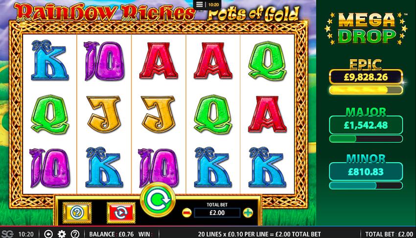 Rainbow Riches Pots of Gold Game