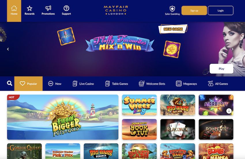 Mayfair Casinos Home Page
