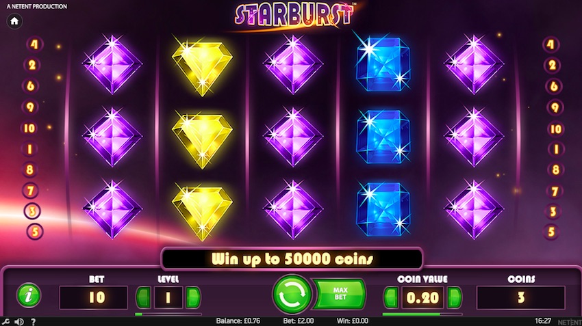 Starburst Video Slot by NetEnt