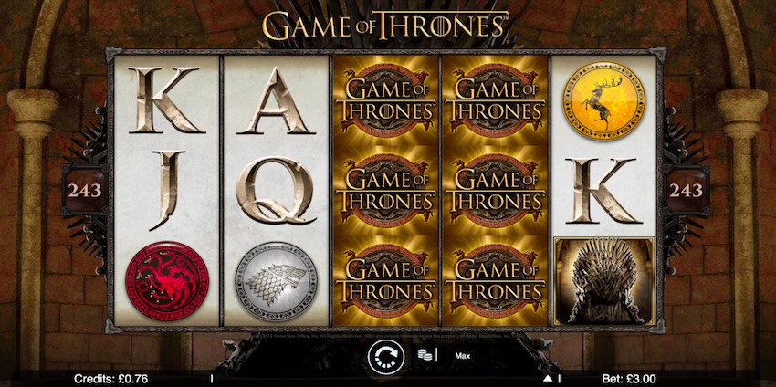 Game of Thrones Slot Reels