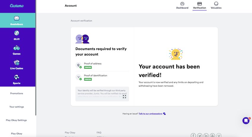 Account Verification at Casumo