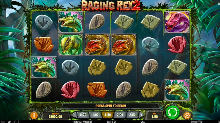 Raging Rex 2 Slot Reels