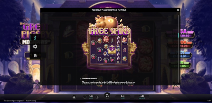 The Great Pigsby Free Spins