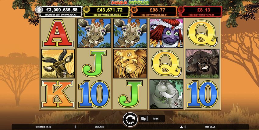 Mega Moolah Progressive Jackpot Slot