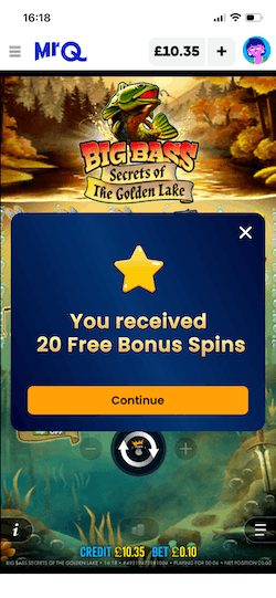 Free Spins at MrQ