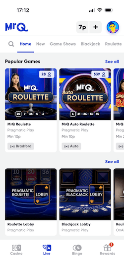 MrQ Live Dealer