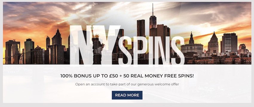 NY Spins Sign Up Offer
