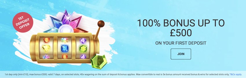 Spin and Win Sign Up Bonus - Up To £500