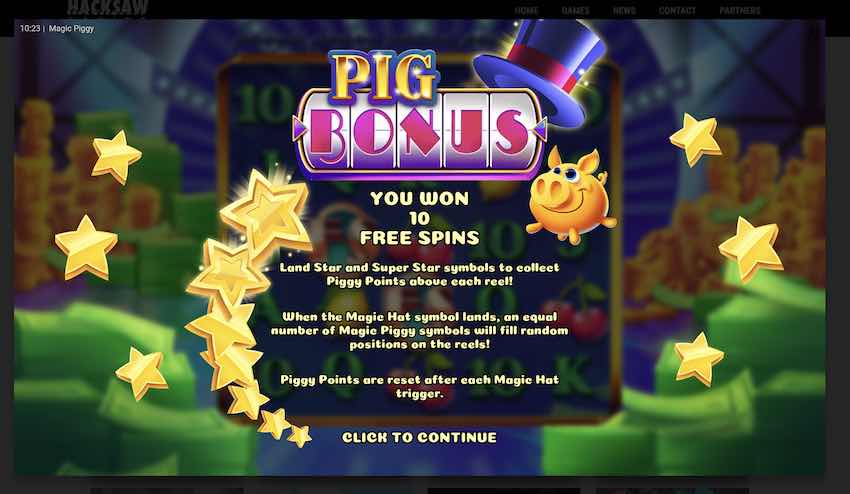 Magic Piggy Bonus Round