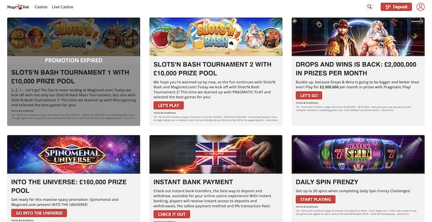 Magic Red Casino Promotions