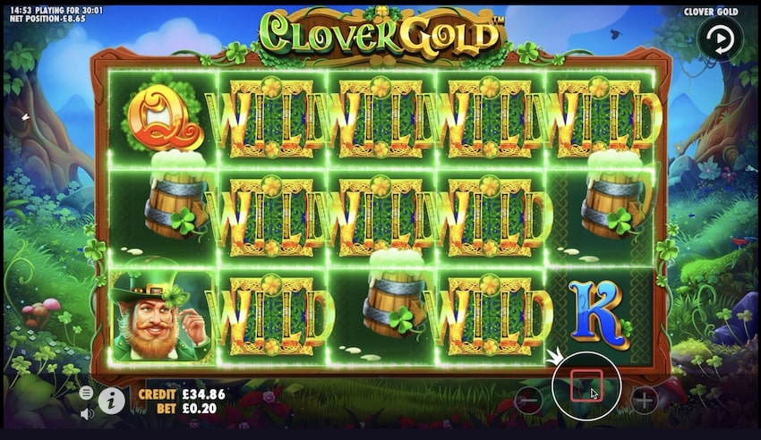 Clover Gold 9 Wilds Win