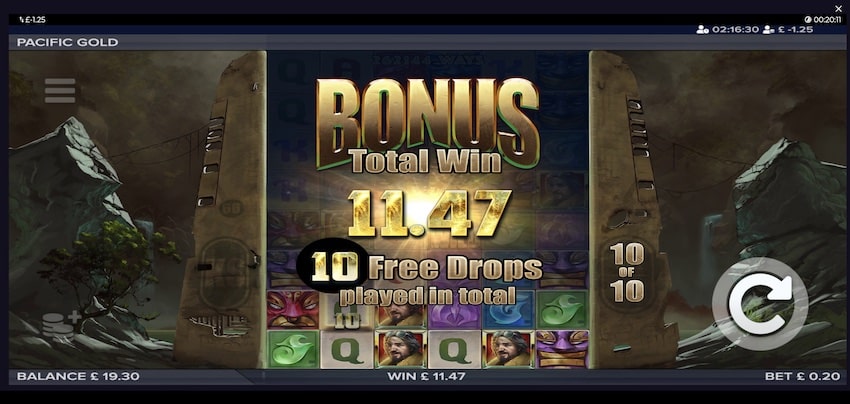 Free Spins Win in Pacific Gold