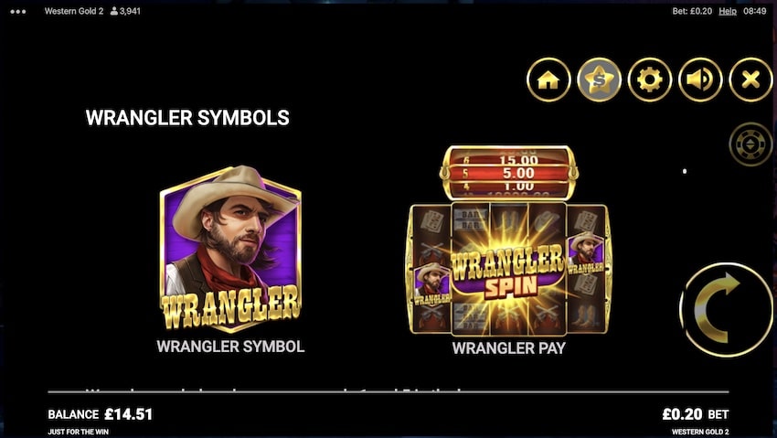 Western Gold 2 Double Barrel Paytable