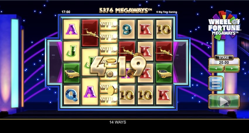 A Megastack in Wheel of Fortune Megaways