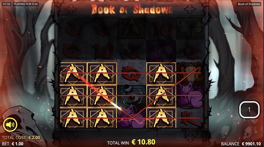 Book of Shadows Free Spins With Expanding Ace