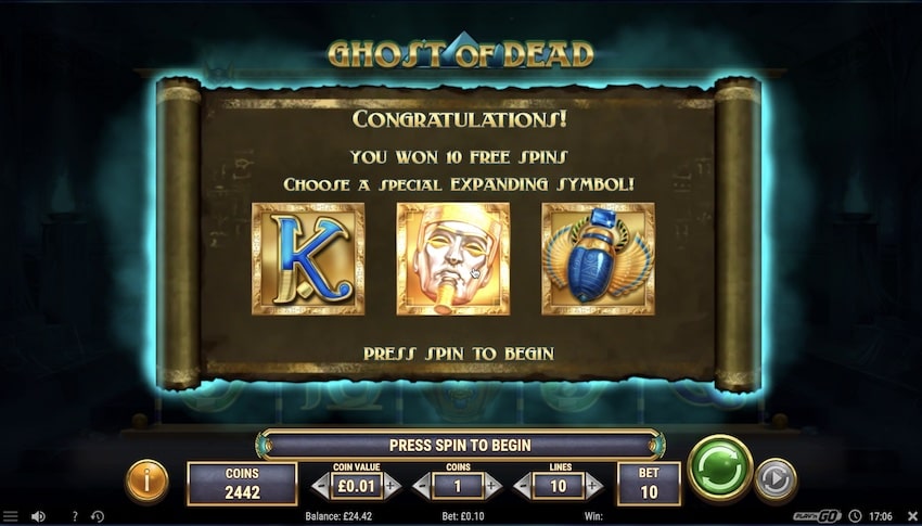 Ghost of Dead Free Spins Round
