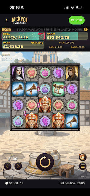 Holy Hand Grenade Dream Drop slot