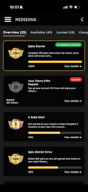 Jackpot Village missions