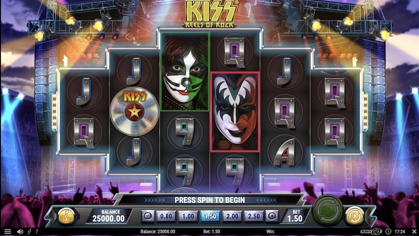 Kiss: Reels of Rock by Play n Go