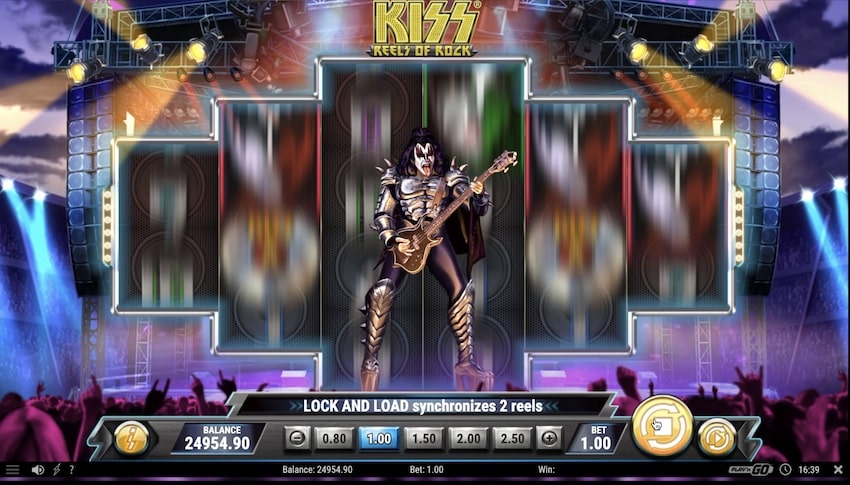 Lock and Load Feature in Kiss: Reels of Rock