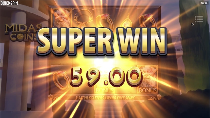 A 59x win from Midas Coins