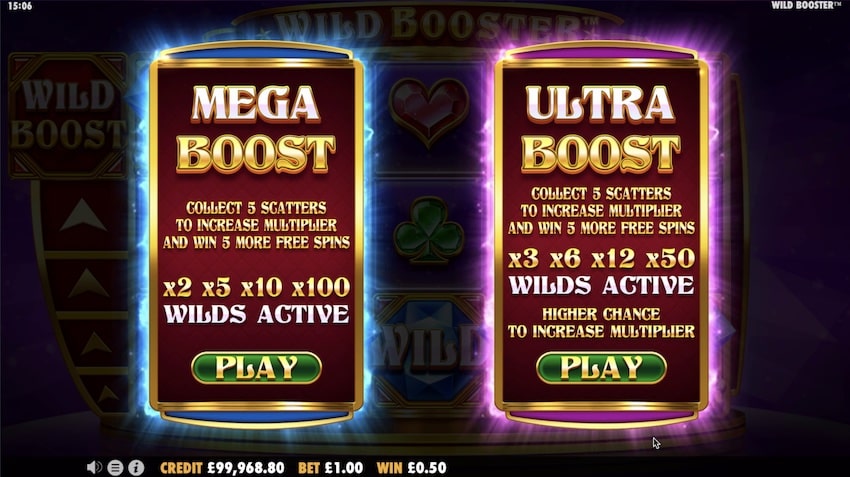 Choose Your Free Spins Round in Wild Booster