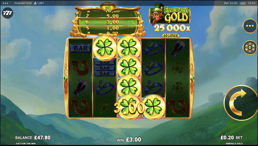 A 6 Scatter Win in Emerald Gold