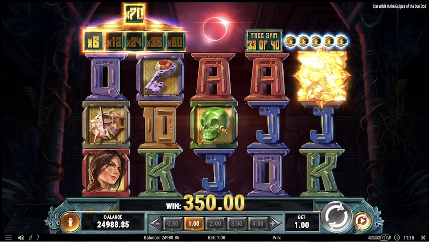 Eclipse of the Sun God Free Spins with 70x multiplier