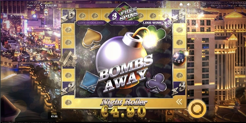 Bombs Away Feature in Night Roller