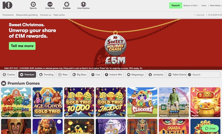 10Bet Casino Home Page