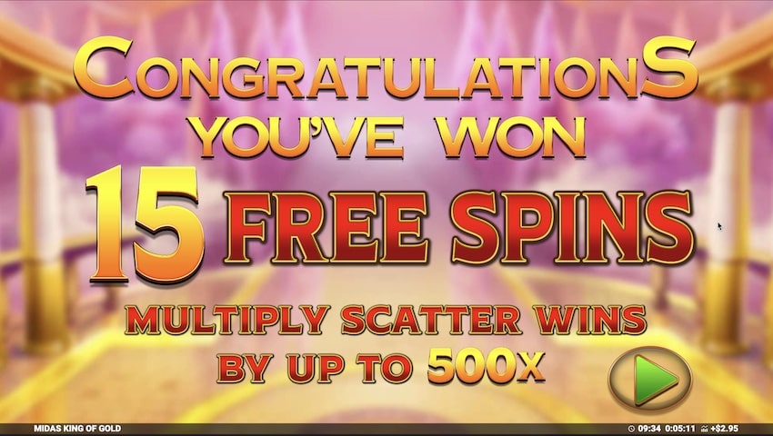 Midas King of Gold Free Spins