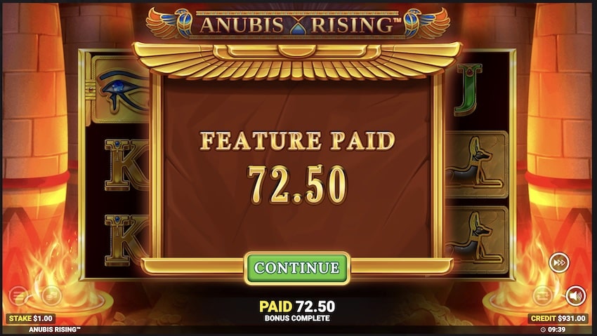 Anubis Rising 72.5x Win