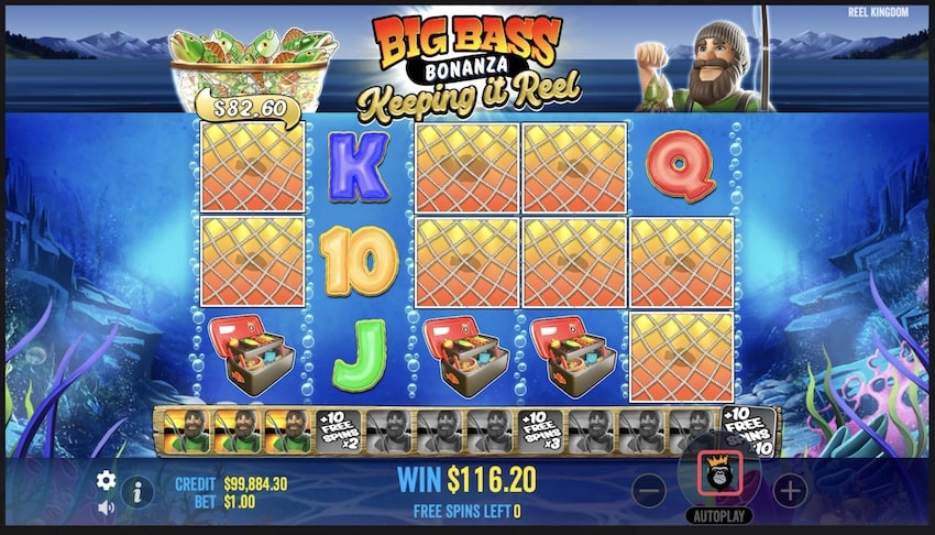 Big Bass Keeping It Reel Free Spins Round