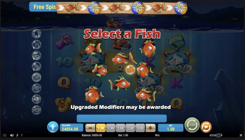 Pick Me Feature in Free Spins in Boat Bonanza Down Under