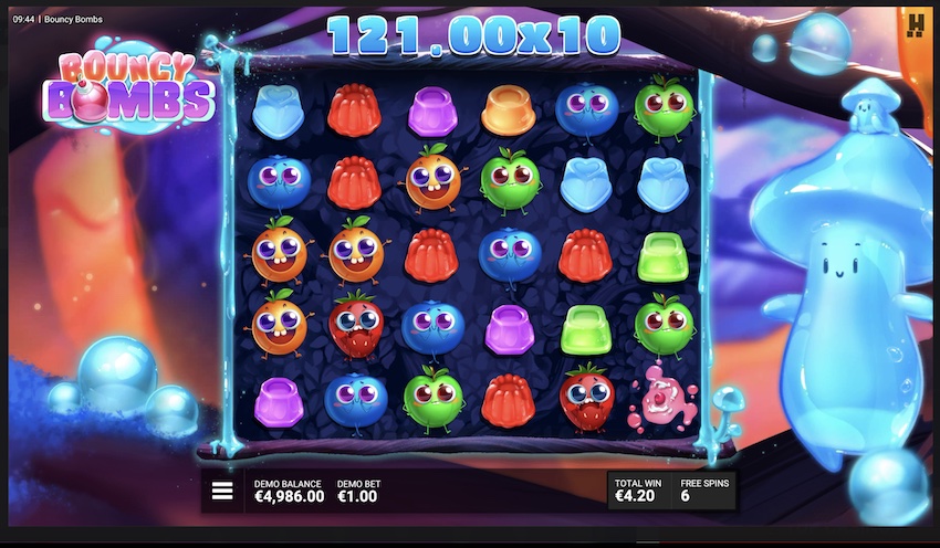 Bouncy Bombs big win with 10x multiplier