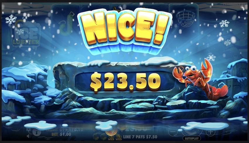 A 23.5x win in Ice Lobster