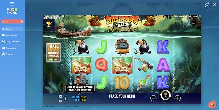 Slot Game at PlayFrank 