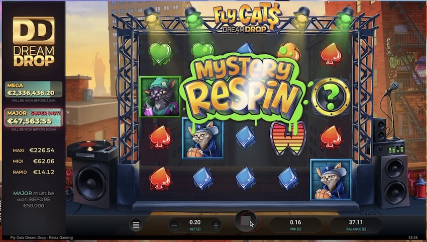 Mystery Re-Spins in Fly Cats