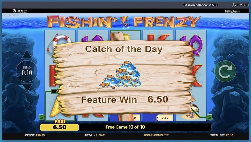 Fishing Frenzy 65x Win