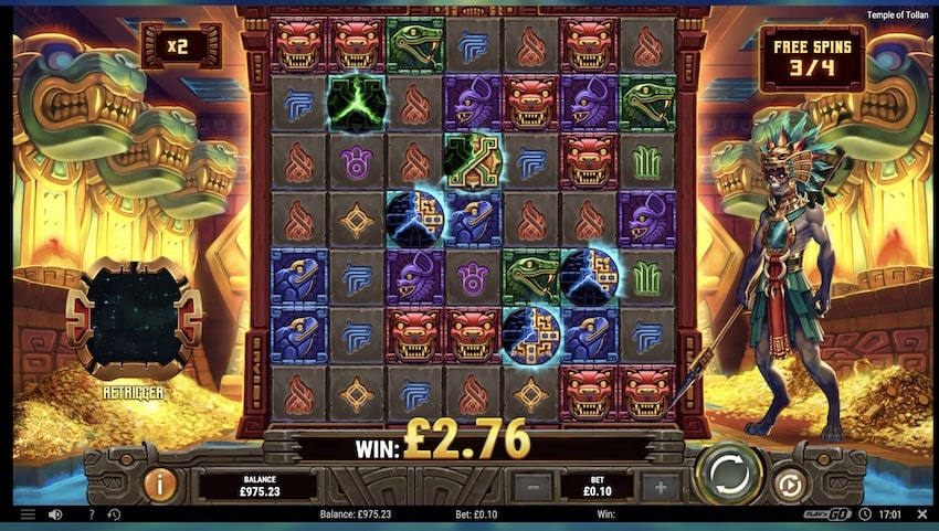 Temple of Tollan Free Spins Round