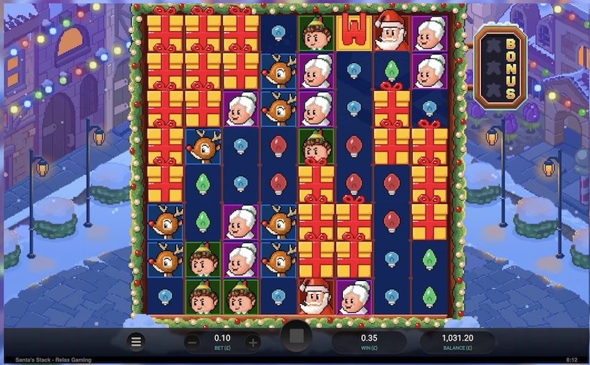 Santa's Stack Re-Spins Feature