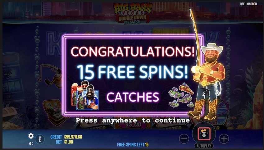 Big Bass Vegas Free Spins Round